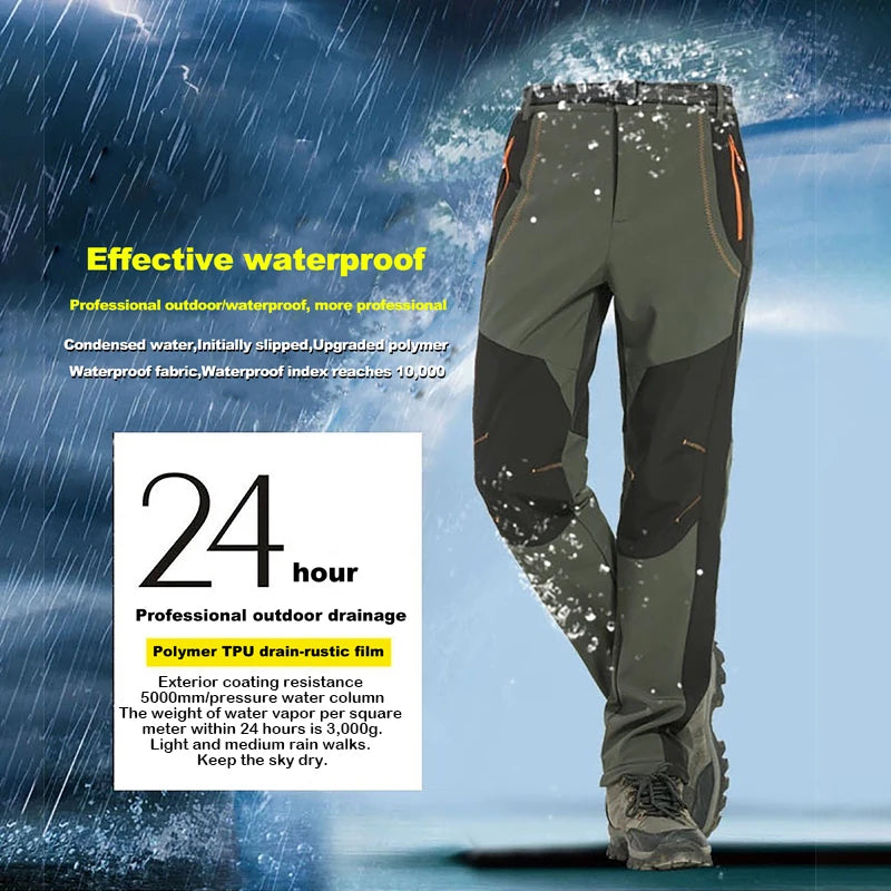 Men’s Waterproof Fleece Hiking Pants