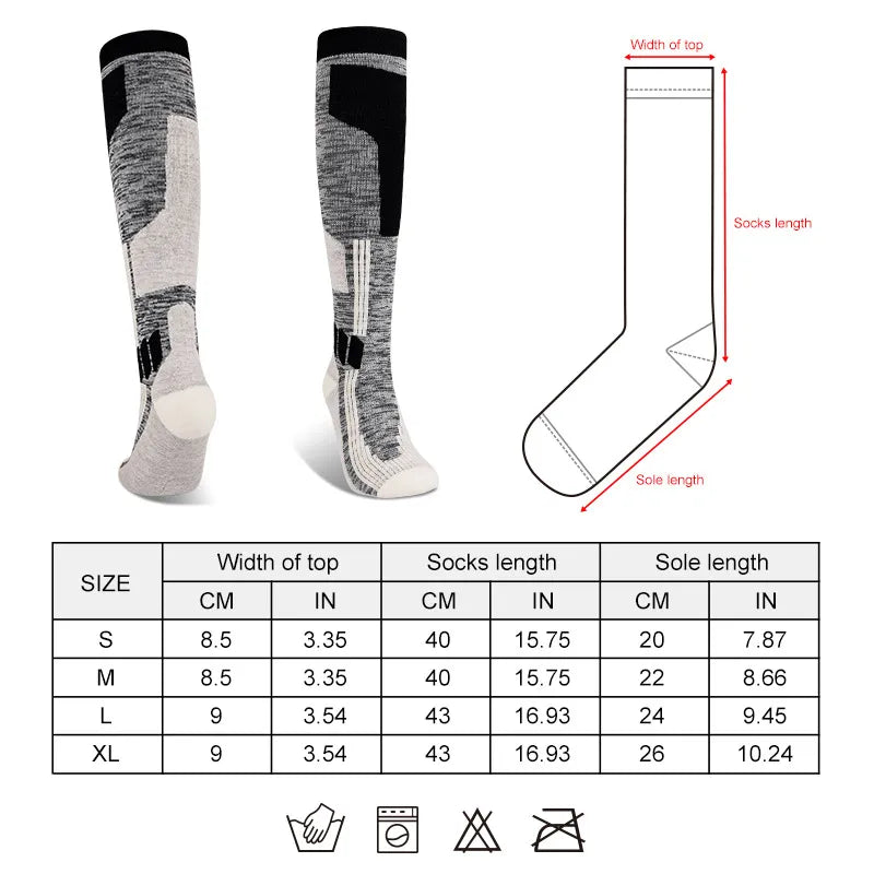 Merino Wool Knee-High Ski Socks