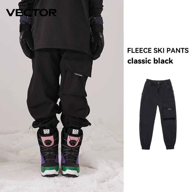 Unisex Solid Color Ski Jacket & Pants