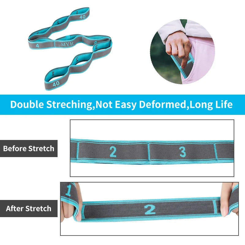 Yoga & Stretching Strap with Loops