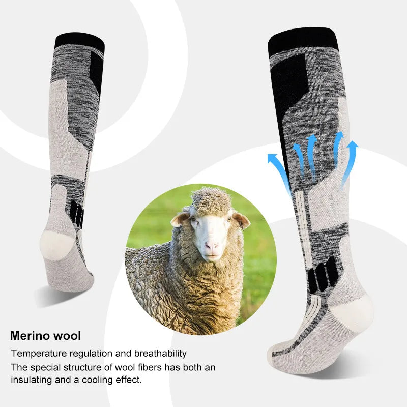 Merino Wool Knee-High Ski Socks