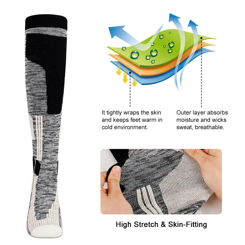 Merino Wool Knee-High Ski Socks