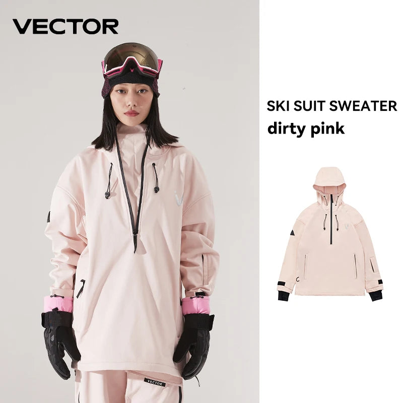 Unisex Solid Color Ski Jacket & Pants