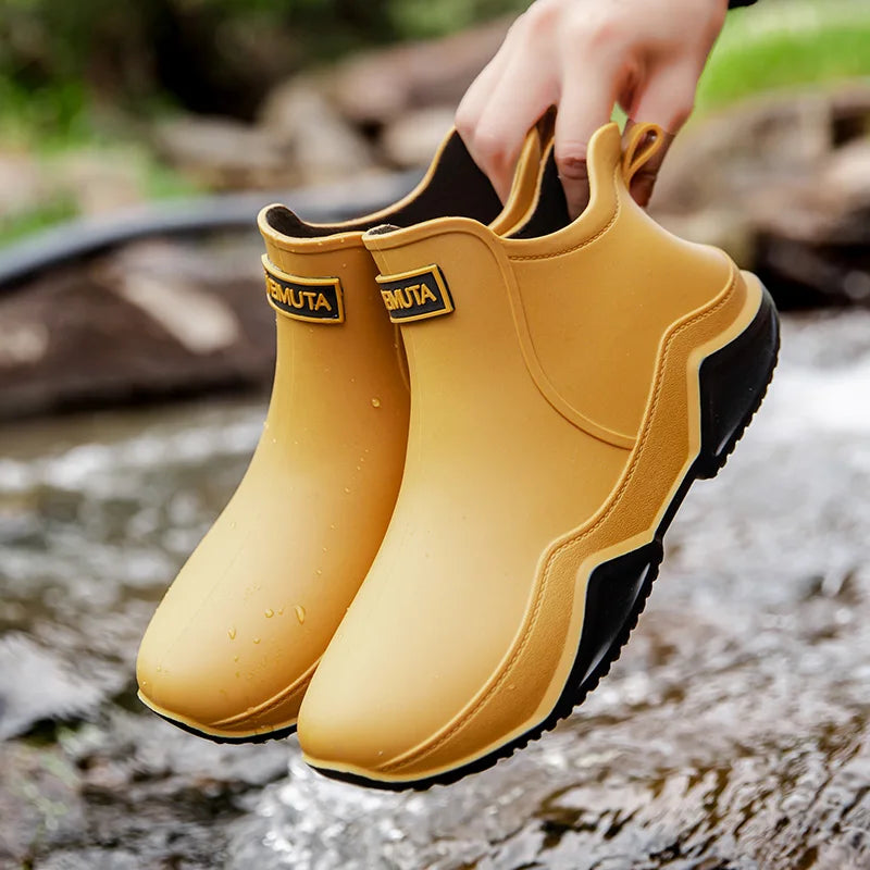 Unisex Low-Cut Waterproof Rain Shoes