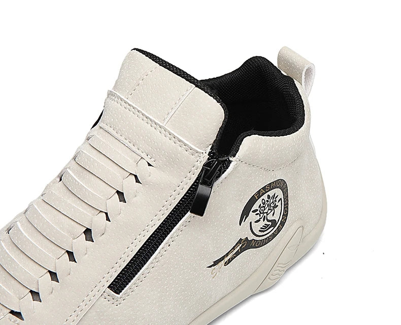 Men’s Casual Side-Zipper Boots – Flat Outdoor Shoes