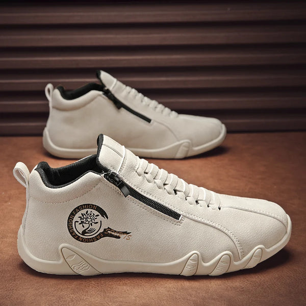 Men’s Casual Side-Zipper Boots – Flat Outdoor Shoes