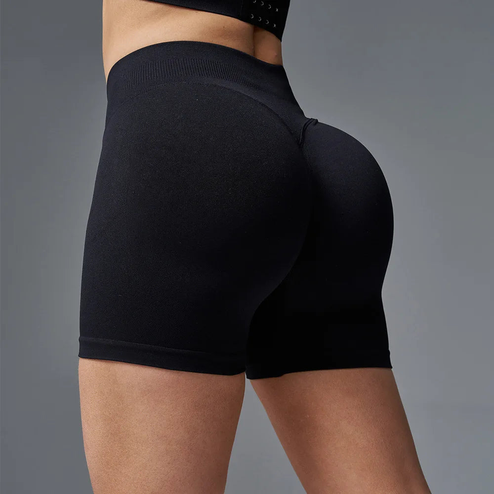Women’s Seamless High-Waist Fitness Shorts