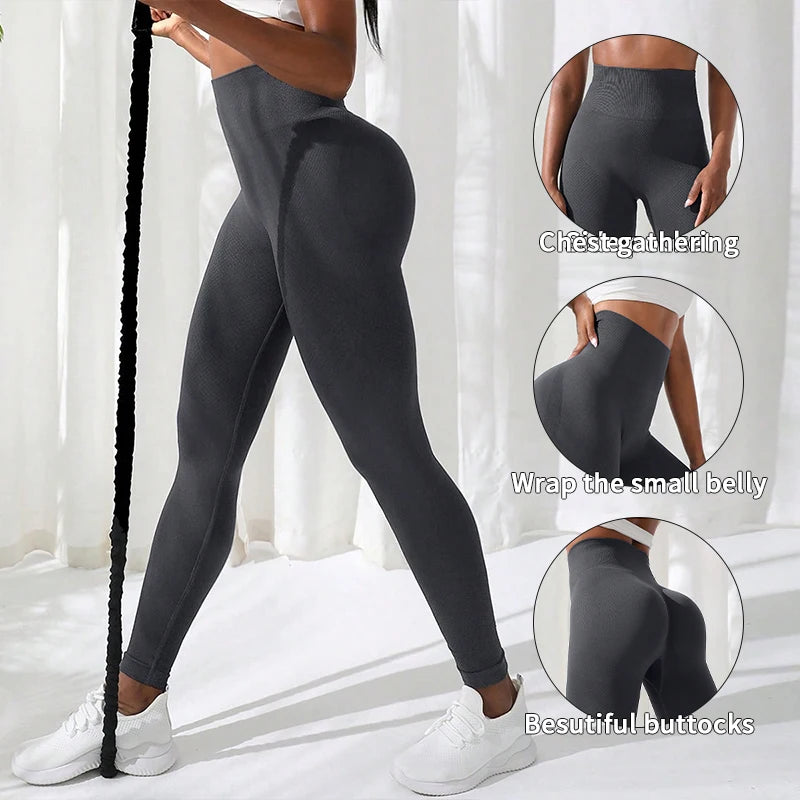 Women’s Seamless High-Waist Yoga & Gym Leggings – Stretchy Athletic Fitness Pants