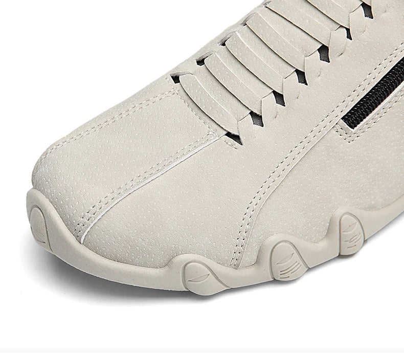 Men’s Casual Side-Zipper Boots – Flat Outdoor Shoes